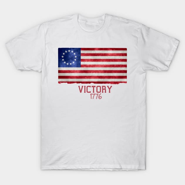 Betsy Ross Flag American Victory T-Shirt by Oh My Gift Art